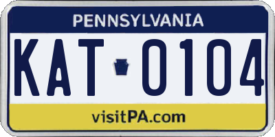 PA license plate KAT0104