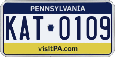 PA license plate KAT0109