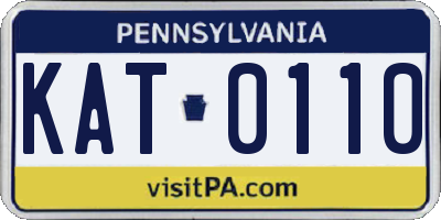 PA license plate KAT0110