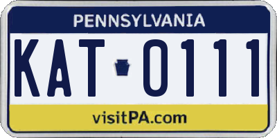 PA license plate KAT0111