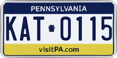 PA license plate KAT0115