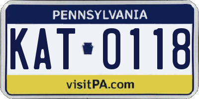 PA license plate KAT0118