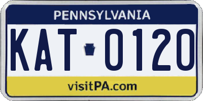 PA license plate KAT0120