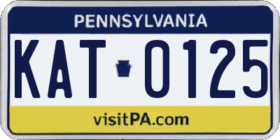 PA license plate KAT0125