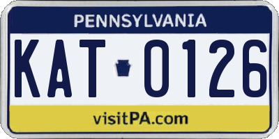 PA license plate KAT0126
