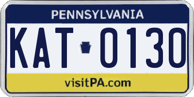 PA license plate KAT0130