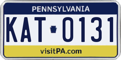 PA license plate KAT0131