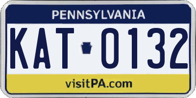 PA license plate KAT0132
