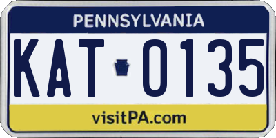 PA license plate KAT0135