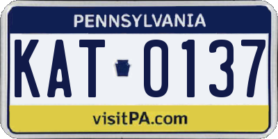 PA license plate KAT0137