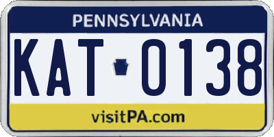 PA license plate KAT0138