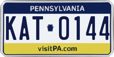 PA license plate KAT0144