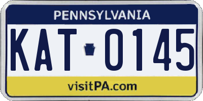 PA license plate KAT0145