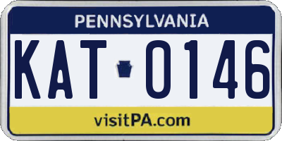 PA license plate KAT0146