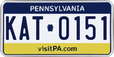 PA license plate KAT0151