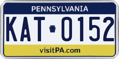 PA license plate KAT0152