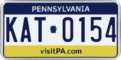 PA license plate KAT0154