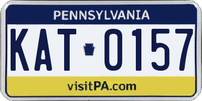 PA license plate KAT0157