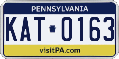 PA license plate KAT0163