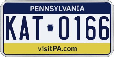 PA license plate KAT0166