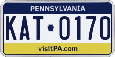 PA license plate KAT0170