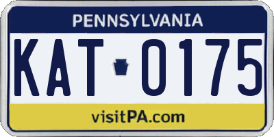 PA license plate KAT0175