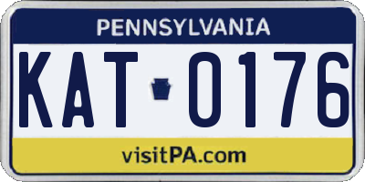PA license plate KAT0176