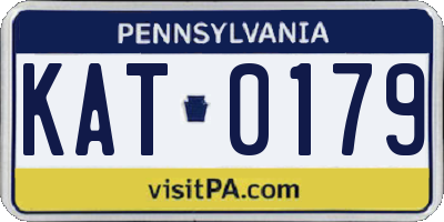 PA license plate KAT0179