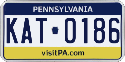 PA license plate KAT0186