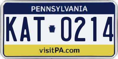 PA license plate KAT0214