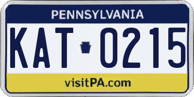 PA license plate KAT0215