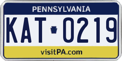 PA license plate KAT0219