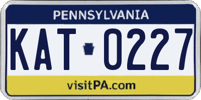 PA license plate KAT0227