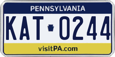 PA license plate KAT0244