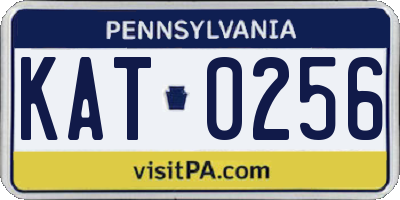 PA license plate KAT0256