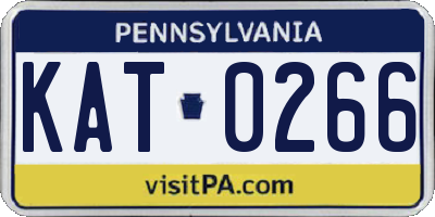 PA license plate KAT0266