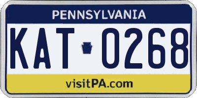 PA license plate KAT0268
