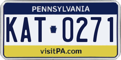 PA license plate KAT0271