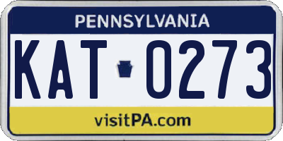 PA license plate KAT0273