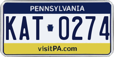 PA license plate KAT0274