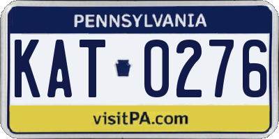 PA license plate KAT0276