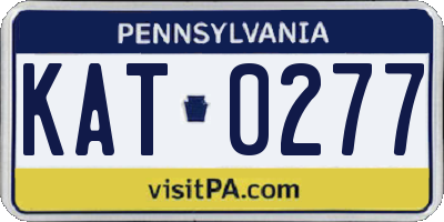 PA license plate KAT0277