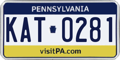 PA license plate KAT0281
