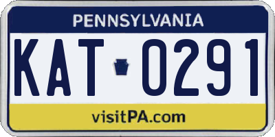 PA license plate KAT0291