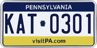 PA license plate KAT0301
