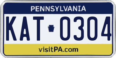 PA license plate KAT0304