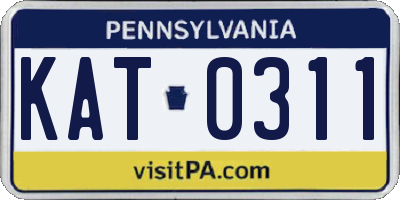 PA license plate KAT0311