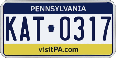 PA license plate KAT0317