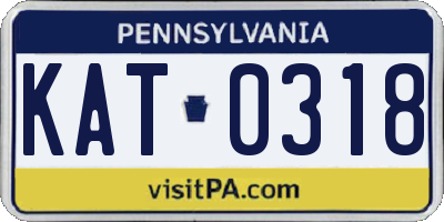 PA license plate KAT0318