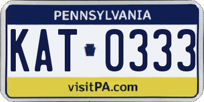 PA license plate KAT0333